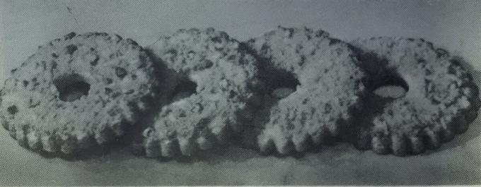 Tort „inel Shortbread.“ Fotografie din cartea „Producerea de produse de patiserie și prăjituri,“ 1976 