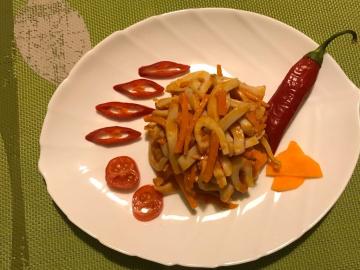 „Foc squid“ 🦑- salată în vacanță și nu numai. timpul de gătire
