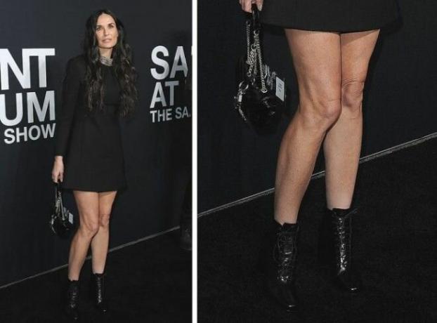 Pe o fotografie de Demi Moore. Crezi ca picioarele ei să arate rău? I - Nu!