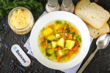 Supa de legume cu bulion de pui