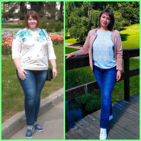 Mai 2018 - iulie 2019. Minus 49 kg.