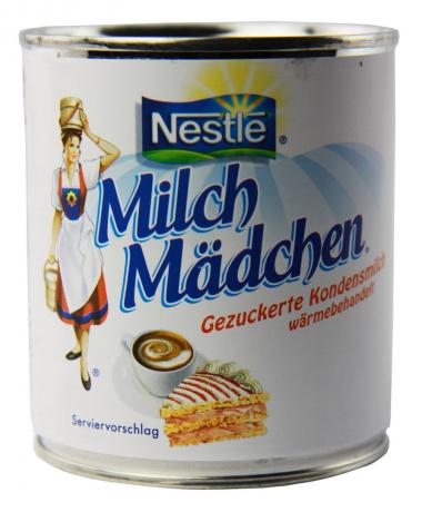 labelul german de lapte condensat. Milch Mädchen - Fata de lactate