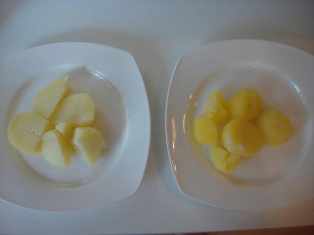 Imagine luată de autor (cartofi fierți a plecat de la „Pyaterochka“, la dreapta „Magnit“)